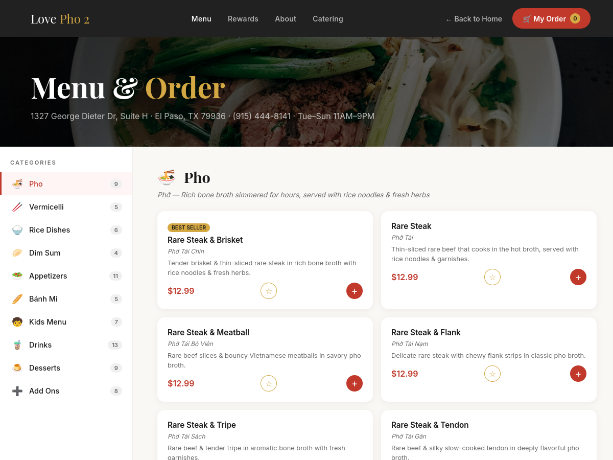 Love Pho 2 website